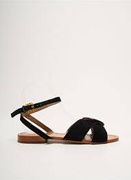 Sandales/nu pieds chiquet talon plat jusqu'à 3cm noir PETITE MENDIGOTE femme