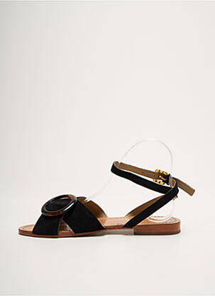 Sandales/nu pieds chiquet talon plat jusqu'à 3cm noir PETITE MENDIGOTE femme