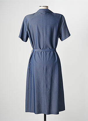 Robe mi-longue manches courtes manches courtes bleu GRIFFON femme