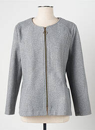 Veste casual col rond gris PLURIELLES femme