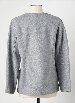 Veste casual col rond gris PLURIELLES femme