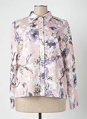 Chemisier imprimé fantaisie manches longues rose GRIFFON femme