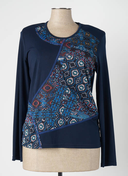 Top bleu PLURIELLES pour femme