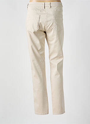 Pantalon droit stretch taille normale beige GRIFFON femme