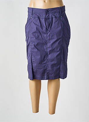 Jupe mi-longue stretch bleu GRIFFON femme