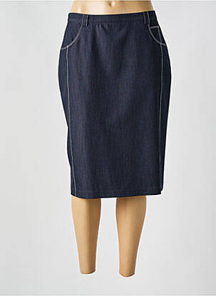 Jupe mi-longue taille normale bleu GRIFFON femme