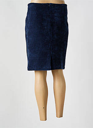 Jupe mi-longue coupe droite bleu PLURIELLES femme