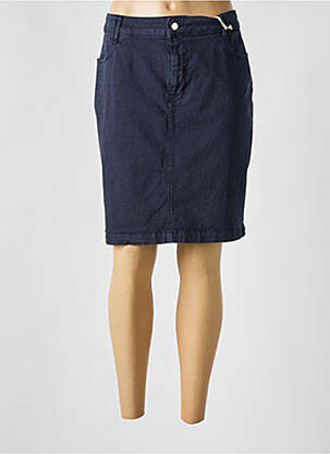 Jupe mi-longue taille normale bleu KANOPE femme