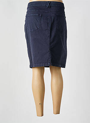 Jupe mi-longue stretch bleu KANOPE femme