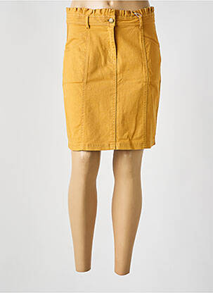 Jupe courte poches jaune C'EST BEAU LA VIE femme