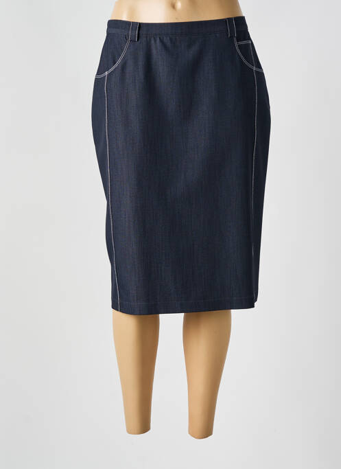 Jupe mi-longue bleu GRIFFON pour femme