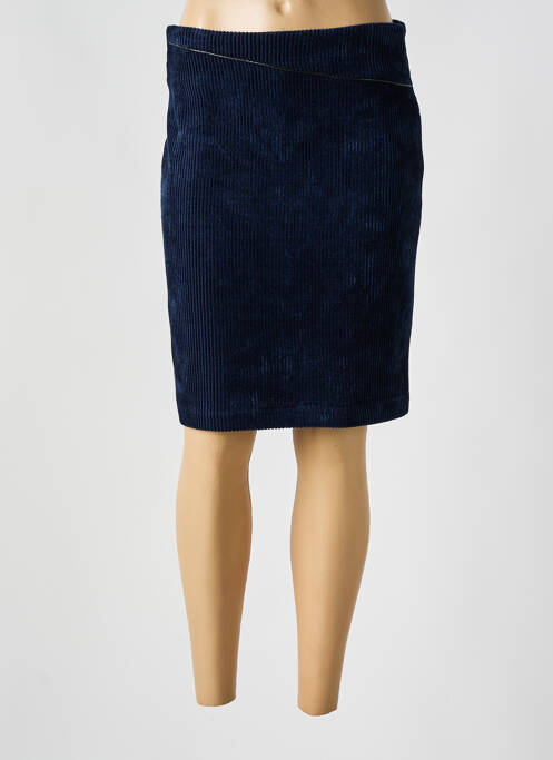 Jupe mi-longue bleu PLURIELLES pour femme