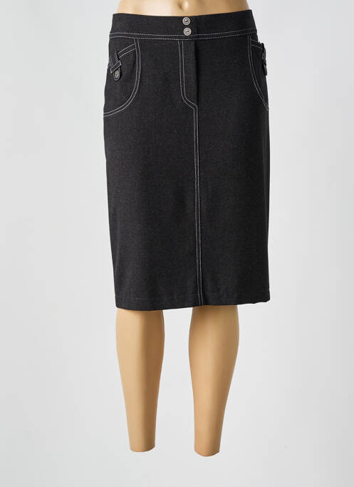 Jupe mi-longue gris PLURIELLES pour femme