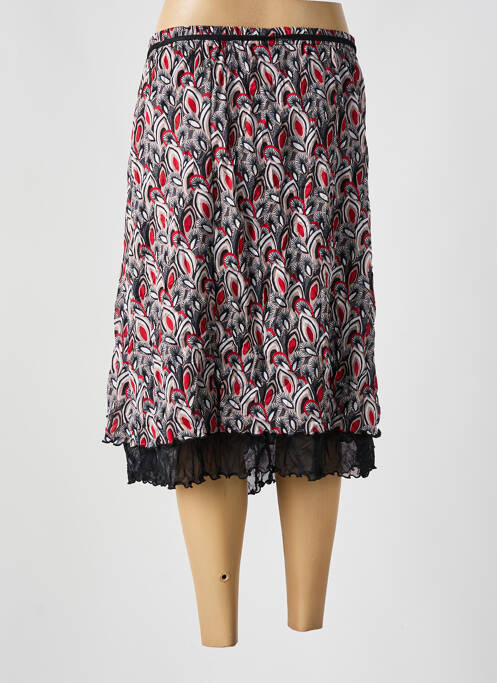 Jupe mi-longue noir GRIFFON pour femme