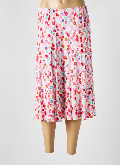 Jupe mi-longue rose GRIFFON pour femme