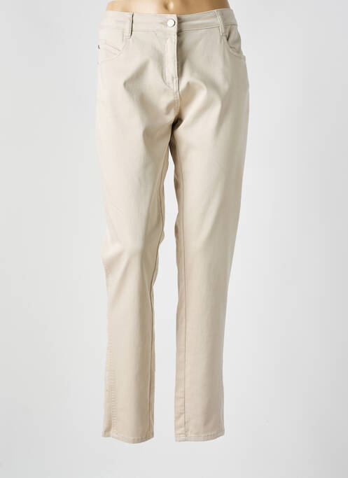Pantalon droit beige GRIFFON pour femme