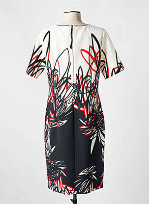 Robe mi-longue imprimé fantaisie manches courtes blanc SOMMERMANN femme