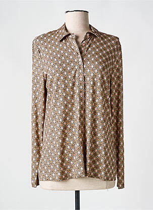 Chemisier coupe cintrée manches longues marron SOMMERMANN femme