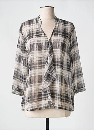 Blouse légère et transparente manches longues noir BETTY BARCLAY femme