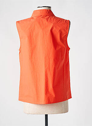 Chemisier coupe droite sans manche orange MD'M femme