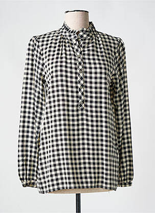 Chemisier coupe cintrée manches longues noir MORE & MORE femme