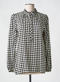 Chemisier coupe cintrée manches longues noir MORE & MORE femme