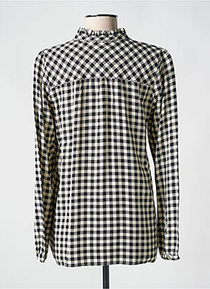 Chemisier coupe cintrée manches longues noir MORE & MORE femme