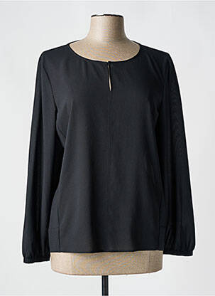 Blouse légère et transparente manches longues noir LUISA CERANO femme