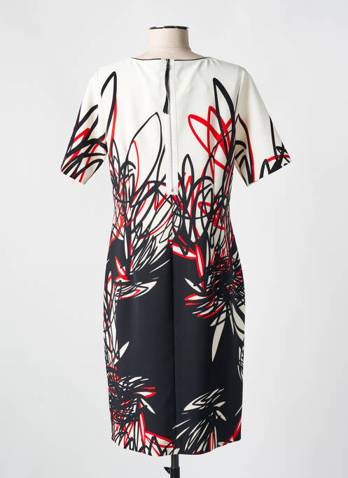 Robe mi-longue imprimé fantaisie manches courtes blanc SOMMERMANN femme