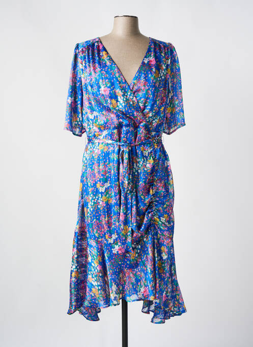 Robe mi-longue bleu TIA pour femme