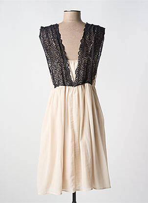 Robe mi-longue sans manche sans manche beige B.YOUNG femme