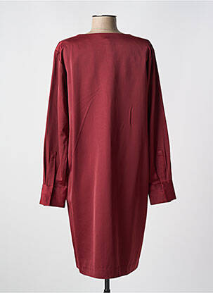 Robe mi-longue manches longues manches longues rouge YAYA femme