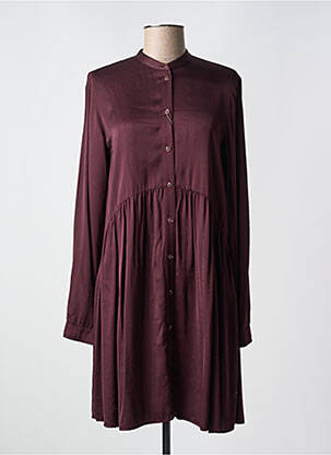 Robe courte manches longues manches longues violet ERFO femme