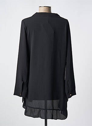 Blouse poignets boutonnés avec fente manches longues noir LOLITAS&L femme