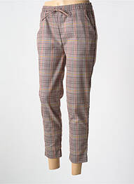 Pantalon 7/8 tissage popeline taille normale marron BANANA MOON femme