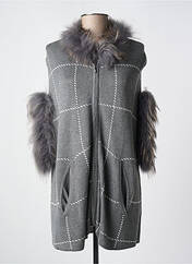 Gilet manches courtes gris PASSIONI pour femme seconde vue
