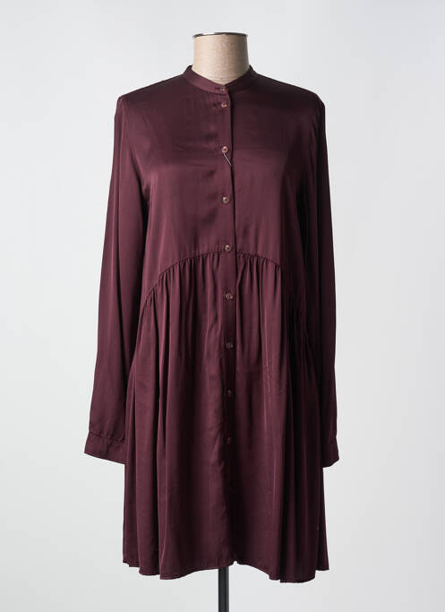 Robe courte manches longues manches longues violet ERFO femme