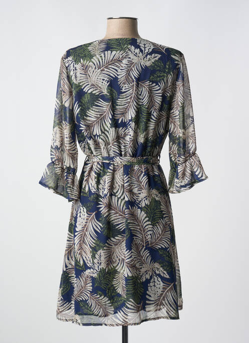 Robe mi-longue manches 3/4 manches 3/4 bleu IT HIPPIE femme