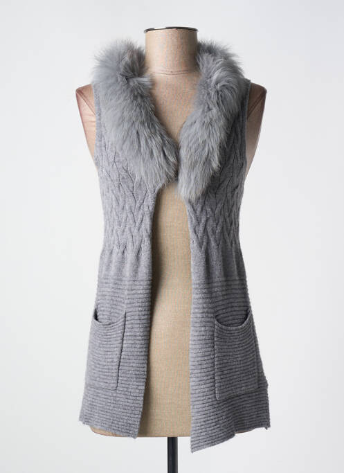 Gilet sans manche gris PASSIONI pour femme