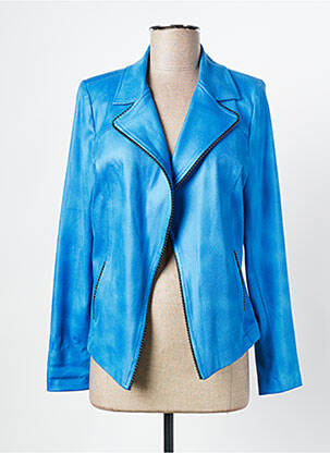 Veste casual epaulette bleu MISS TIC femme