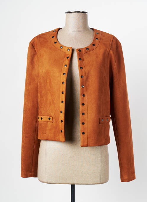 Veste casual marron MISS TIC pour femme