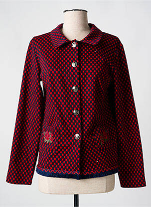 Veste chic poches rouge POUPÉE CHIC BY MERCEDES DE MIGUEL femme