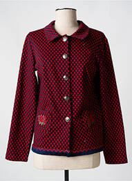 Veste chic fermeture boutonnée sur le devant rouge POUPÉE CHIC BY MERCEDES DE MIGUEL femme