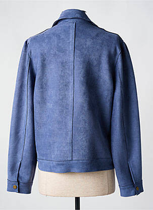 Veste casual col tailleur bleu K-DESIGN femme