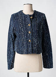 Veste chic fermeture boutonnée sur le devant bleu FABIENNE CHAPOT femme