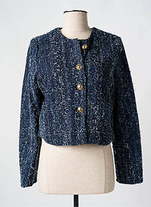 Veste chic fermeture boutonnée sur le devant bleu FABIENNE CHAPOT femme