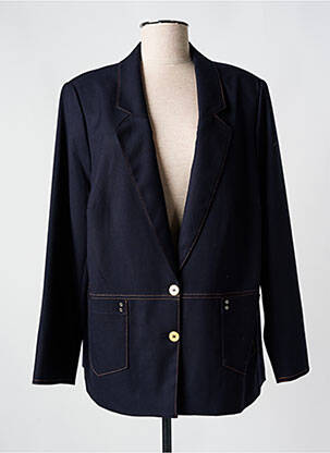 Blazer poches bleu CHRISTINE LAURE femme