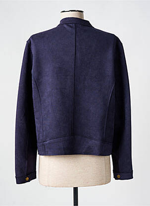 Veste casual col rond bleu K-DESIGN femme