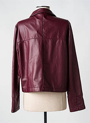 Veste simili cuir poches rouge ANDAM femme