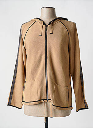 Gilet manches longues stretch marron THOMAS RABE femme